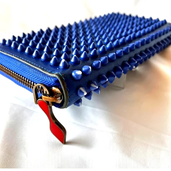 Christian Louboutin Panettone blue spiked long wallet - Picture 3 of 16